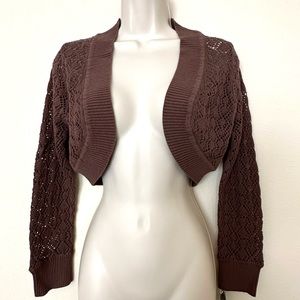 Open-Front Cropped Cardigan